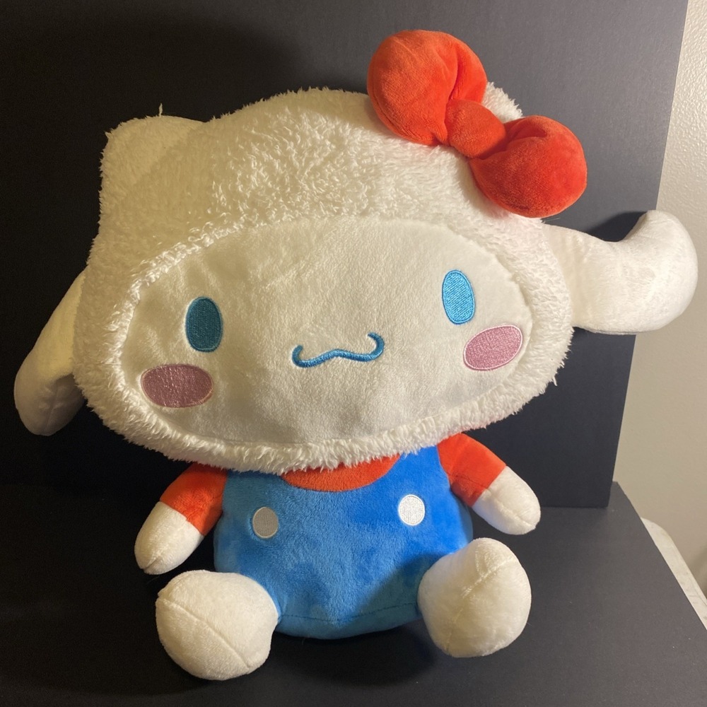 Large Sanrio Cinnamoroll 11.8" in Blue and Red Outfit and Red Bow 2025 NWT